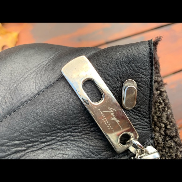 Giuseppe Zanoti Leather Shearling Boots Size 36 - Picture 2 of 6